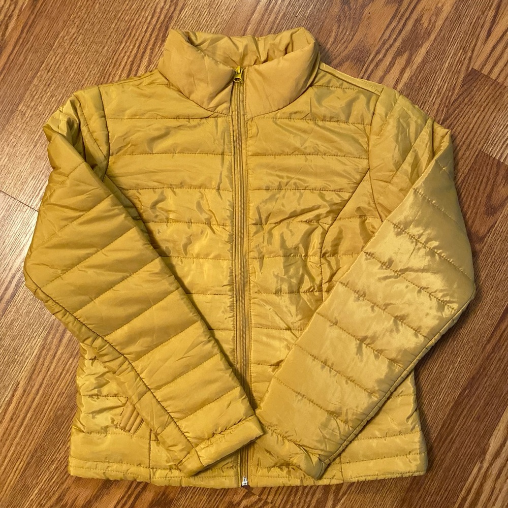 Miss London Mustard Yellow Puffer Jacket